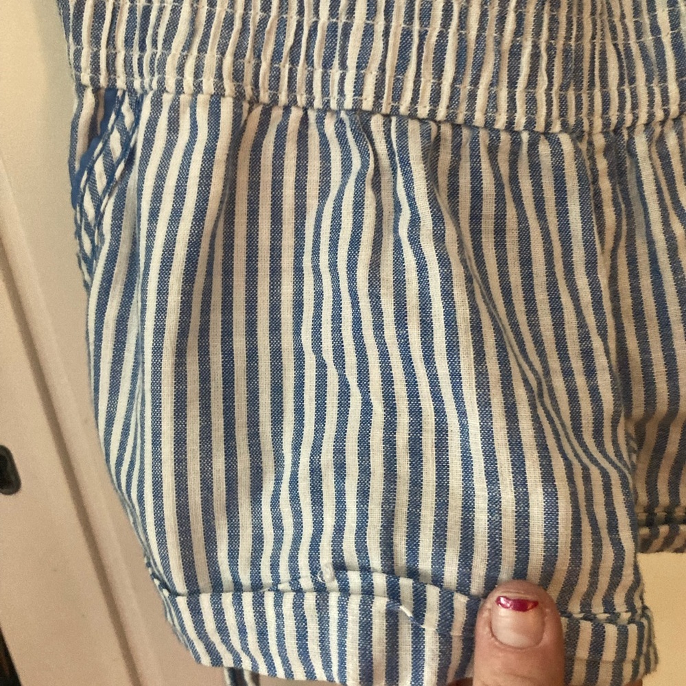 A&F Blue And White Pine Stripe Romper - image 7
